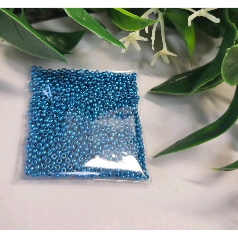 Czech Glass Beads 10/0 Preciosa Brand. Aguamarine Crystal Color. Bag  15 Gr